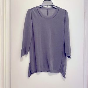 Liviana Conti knit top silver metallic grey Medium